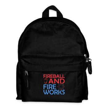 Fireball And Fireworks - Kinder Rucksack - Schwarz - Vorne