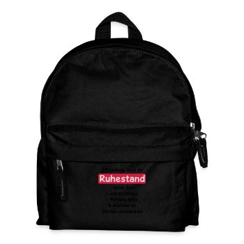 Shirt "Ich befinde mich im Ruhestand", Rente, - Kinder Rucksack - Schwarz - Vorne