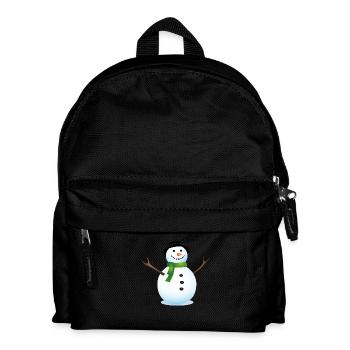 snow man - Kids' Backpack - black - Front