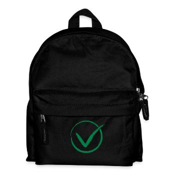 Pinselstrich Haken Rund - Kinder Rucksack - Schwarz - Vorne