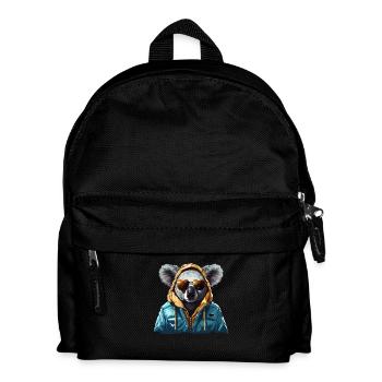 Streetstyle-Koalabär | Koala-Liebhaber - Kinder Rucksack - Schwarz - Vorne