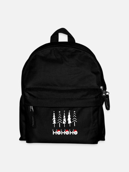 Ho Ho Ho Weihnachtsbaum - Kinder Rucksack - Schwarz