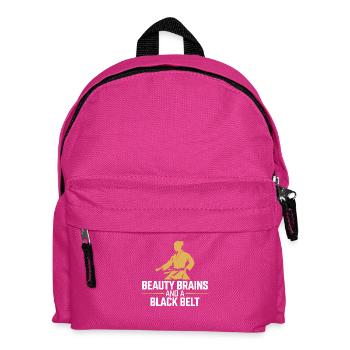 Elegance meets black belt - Kids' Backpack - fuchsia - Front