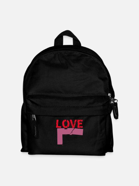 Love - Kinder Rucksack - Schwarz
