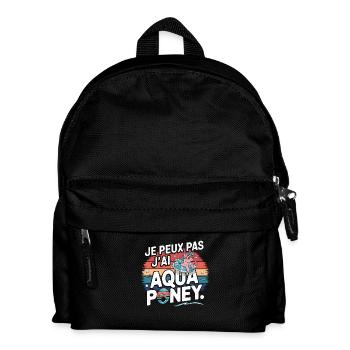 Ich kann nicht, ich habe Aqua Pony - Kinder Rucksack - Schwarz - Vorne