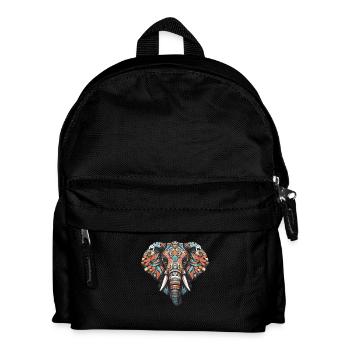 Elephant Portrait - Kids' Backpack - black - Front