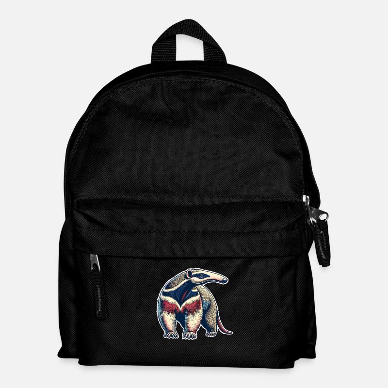 Ameisenbär - Kinder Rucksack - Schwarz