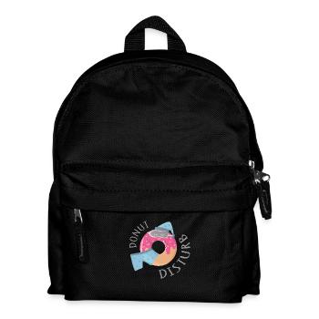 "Donut Disturb" - Funny Sleep Shirt - Kids' Backpack - black - Front