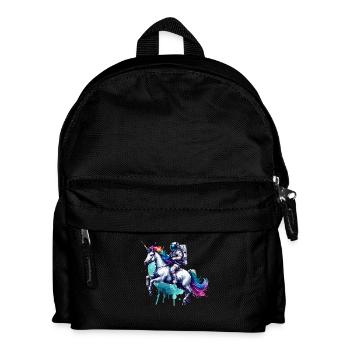 Licorne astronaute - Sac à dos Enfant - noir - Devant
