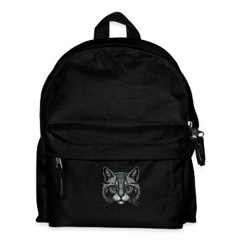 Katzen-Roboter - Kinder Rucksack - Schwarz - Vorne