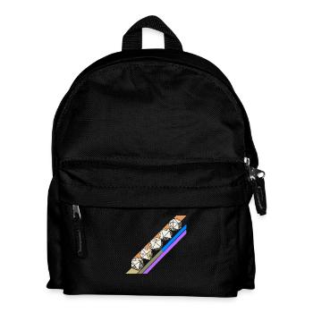 Rétro minimaliste polyédrique jeu de dés de table RPGP - Sac à dos Enfant - noir - Devant