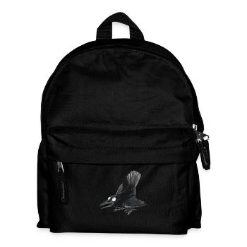 Rabenkrähe 2 - Kinder Rucksack - Schwarz - Vorne