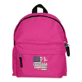 Louisiana United States Vintage Souvenir - Kids' Backpack - fuchsia - Front