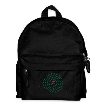 Kreiszahl pi (enge Spirale, 2c) - Kinder Rucksack - Schwarz - Vorne