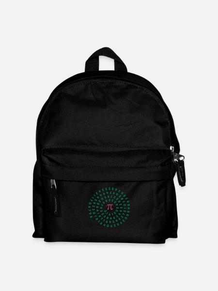 Kreiszahl pi (enge Spirale, 2c) - Kinder Rucksack - Schwarz