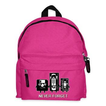 NEVER FORGET CASETTE DISKETTE FUNNY - Kids' Backpack - fuchsia - Front