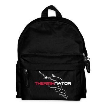 thermiknator segelflieger Geschenk - Kinder Rucksack - Schwarz - Vorne