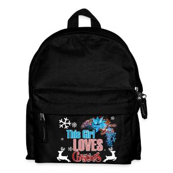 Fille d'amour de Noël de Noël cadeau de Noël - Sac à dos Enfant - noir - Devant