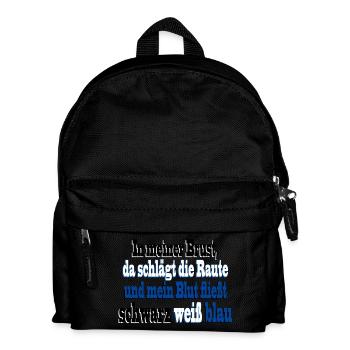 rautenherz02 - Kinder Rucksack - Schwarz - Vorne