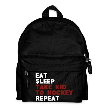 Take kid to hockey - Kids' Backpack - black - Front