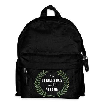 Sei mutig und stark Bibelvers Geschenk - Kids' Backpack - black - Front