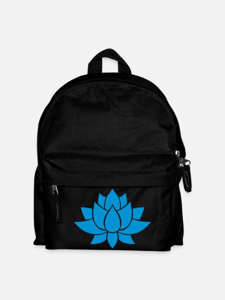 Blaues Lotus Ornament - Kinder Rucksack - Schwarz