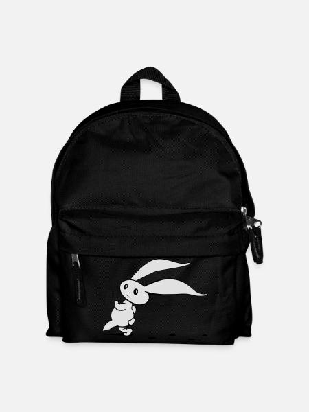 süsser Comic Oster Hase schleicht herum - Kinder Rucksack - Schwarz