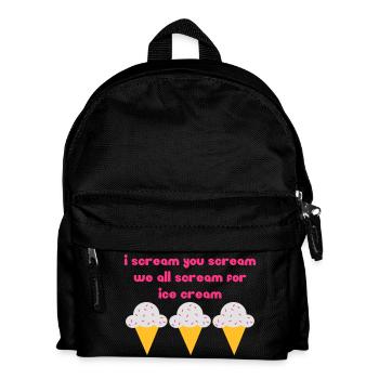 I scream you scream we all scream for ice cream - Kids' Backpack - black - Front