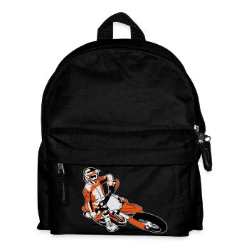 Supermoto Racing - Kinder Rucksack - Schwarz - Vorne