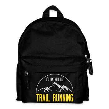 I’d Rather Be Trail Running - Kids' Backpack - black - Front
