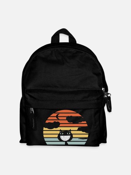 Lustige Katze - Kinder Rucksack - Schwarz