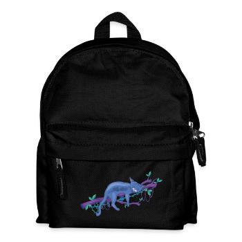 lazy sleeping cat in tree - lazy cat in tree - Kids' Backpack - black - Front