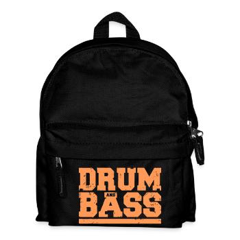 drum and bass drums and bass - Kids' Backpack - black - Front