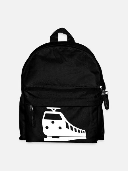 Zug Lokführer Symbol | Farbe einstellbar - Kinder Rucksack - Schwarz