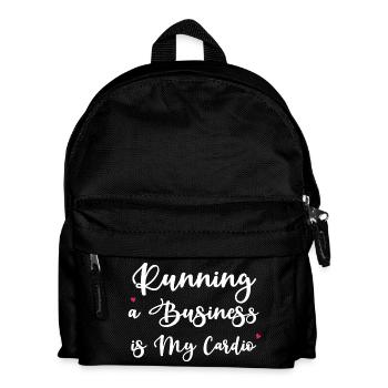 Ein Unternehmen zu führen ist mein Cardio - Kinder Rucksack - Schwarz - Vorne