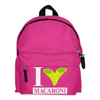 Ich liebe Makkaroni - Kinder Rucksack - Fuchsia - Vorne