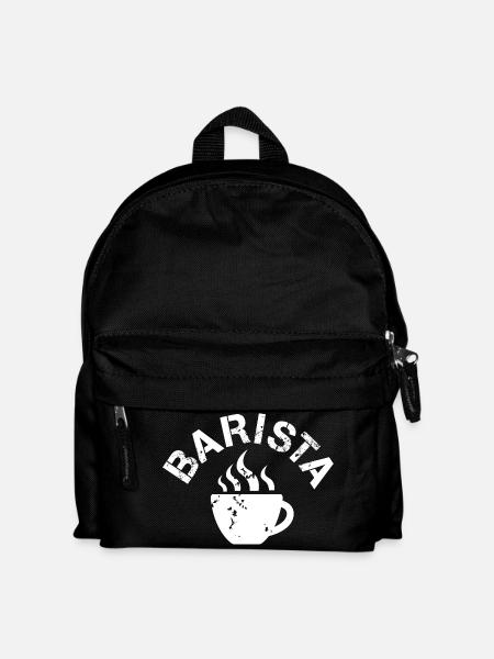 Barista Cafe Kaffee Symbol Logo icon Illustration - Kinder Rucksack - Schwarz
