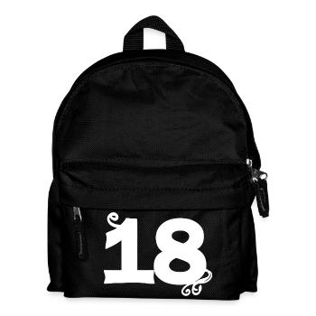 cooles Statement, 18 Blumenranken - Kinder Rucksack - Schwarz - Vorne