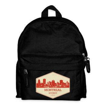 Montreal Skyline Retro Seal - Kids' Backpack - black - Front