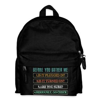 Information Technology Tech Technical Support - Kinder Rucksack - Schwarz - Vorne