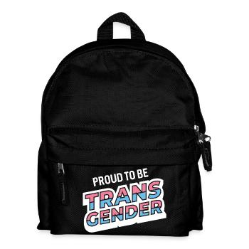Pride Month - Proud To Be Transgender - Kids' Backpack - black - Front