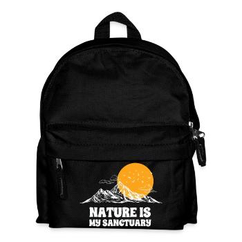 nature, montagne, j'aime la nature - Sac à dos Enfant - noir - Devant