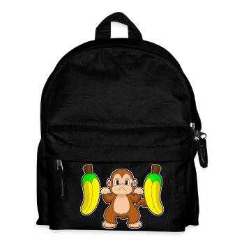 Monkey Bodybuilder Barbell Bodybuilding - Kids' Backpack - black - Front