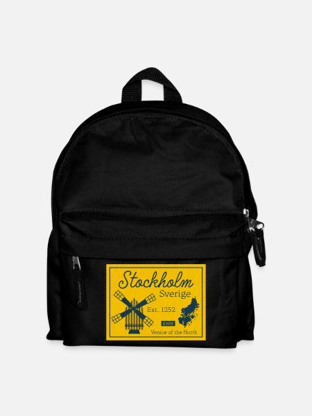 Motif de voyage vintage de Stockholm Sverige - Sac à dos Enfant - noir