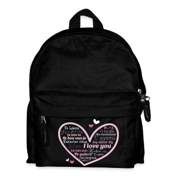 Ich liebe Dich - international - Kinder Rucksack - Schwarz - Vorne