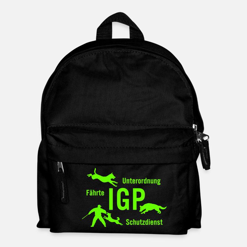 IGP Hundesport - grün - Kinder Rucksack - Schwarz