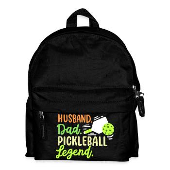 Pickleball-Spieler Vater und Ehemann - Kinder Rucksack - Schwarz - Vorne