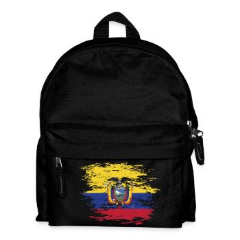 Ecuador Flagge used - Kinder Rucksack - Schwarz - Vorne