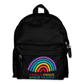 🌈 Famille unique, amour magique - Sac à dos Enfant - noir - Devant