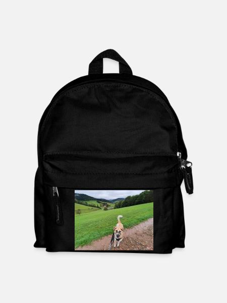 Atemberaubende Natur mit Hund - Kinder Rucksack - Schwarz